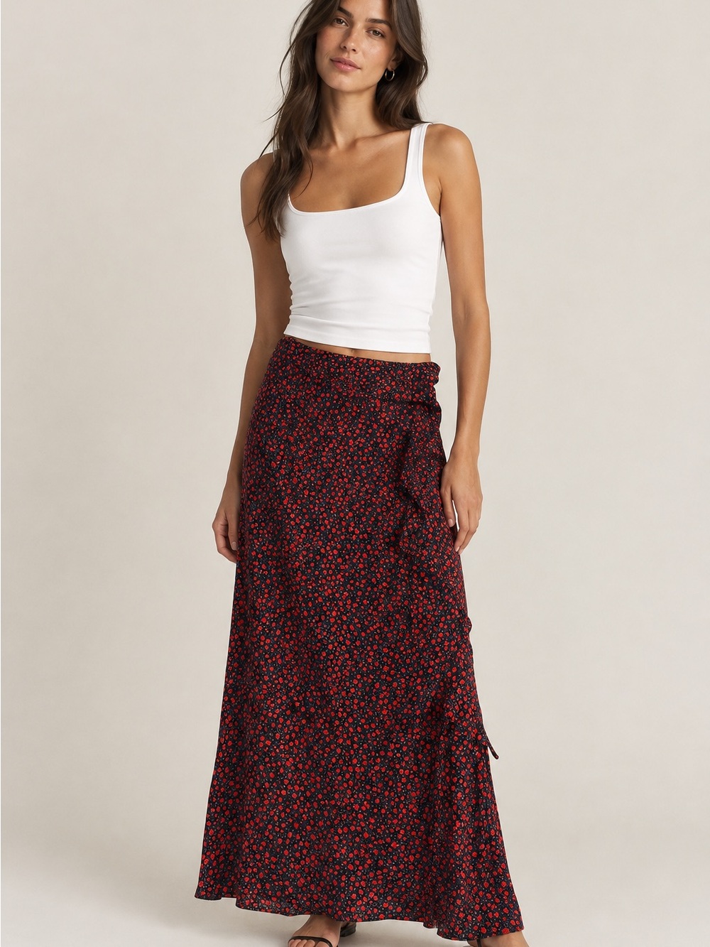 NWT Zara Floral Midi Skirt